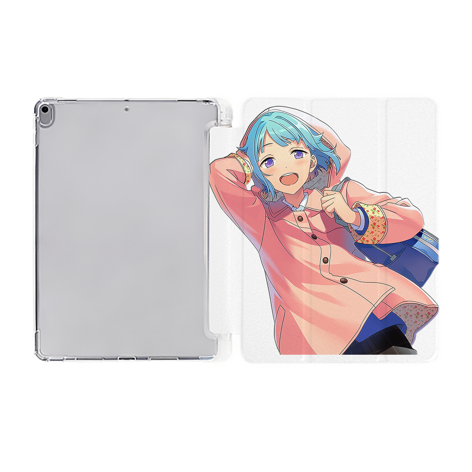 （画像用） あんさんぶるスターズ! Ensemble Stars IPad ケース ペン収納付き 三つ折りスタンド PUレザー×シリコン 対応機種9.5/10.5/10.9インチ